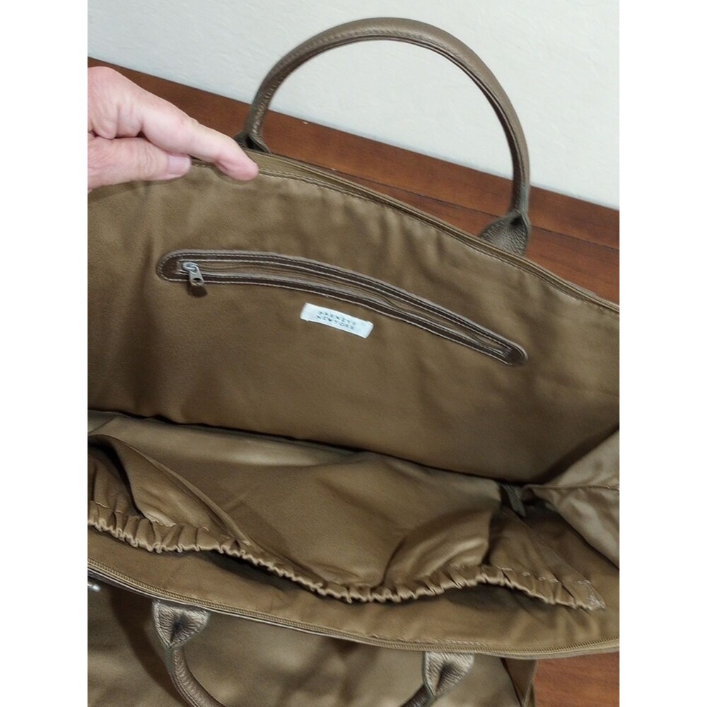Barneys New York Bronze Leather Briefcase - Vintage! - Picture 11 of 13
